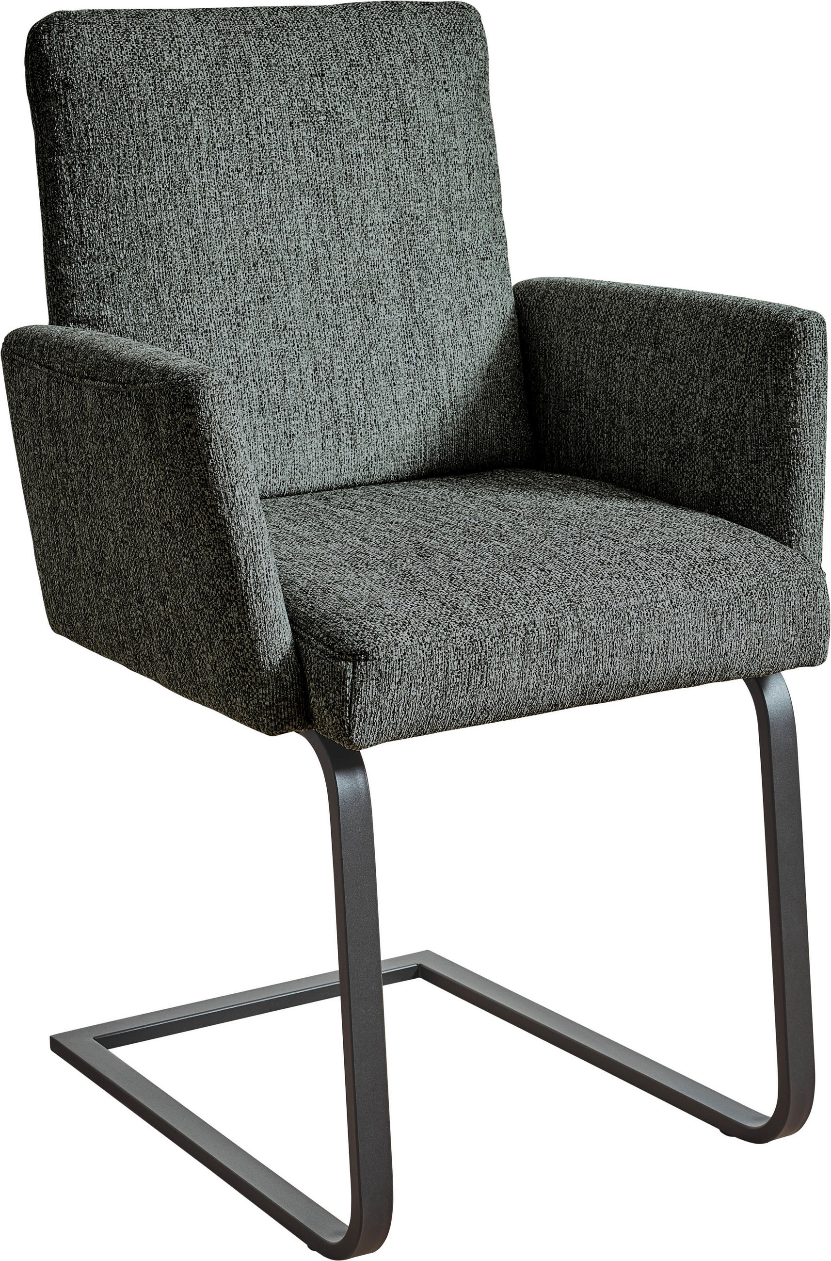 ARMLEHNSTUHL  in Stahl Chenille  - Blau/Schwarz, Design, Textil/Metall (60/92/60cm) - Dieter Knoll