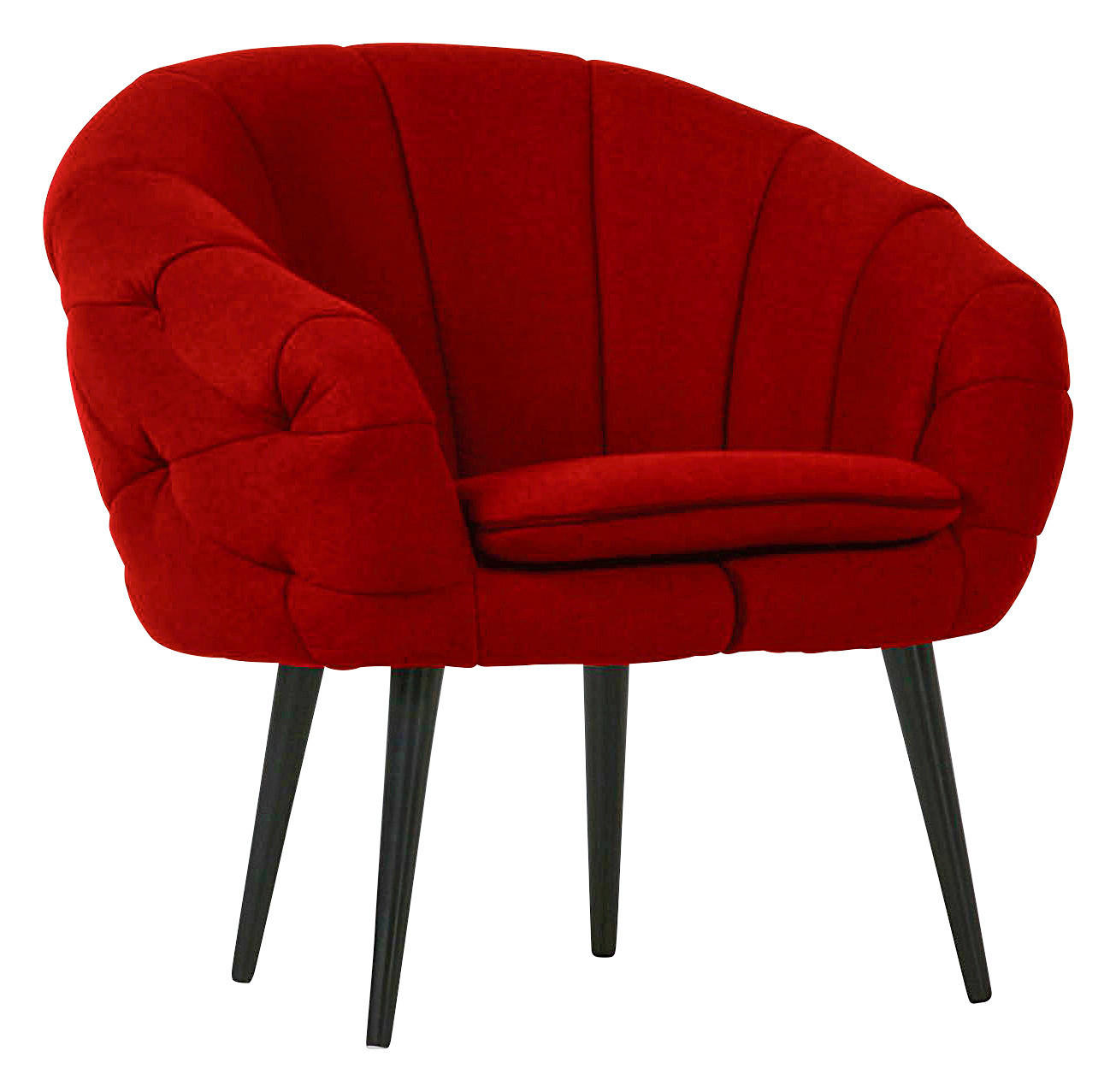 FOTELJ,  temno rdeča tekstil - črna/temno rdeča, Design, tekstil/les (80/77/68cm) - Pure Home Lifestyle