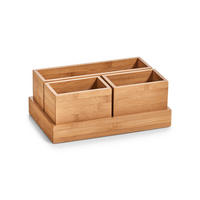 SCHREIBWARENBOX Holz Naturfarben  - Naturfarben, Basics, Holz (28/17,7/11cm) - Zeller Present