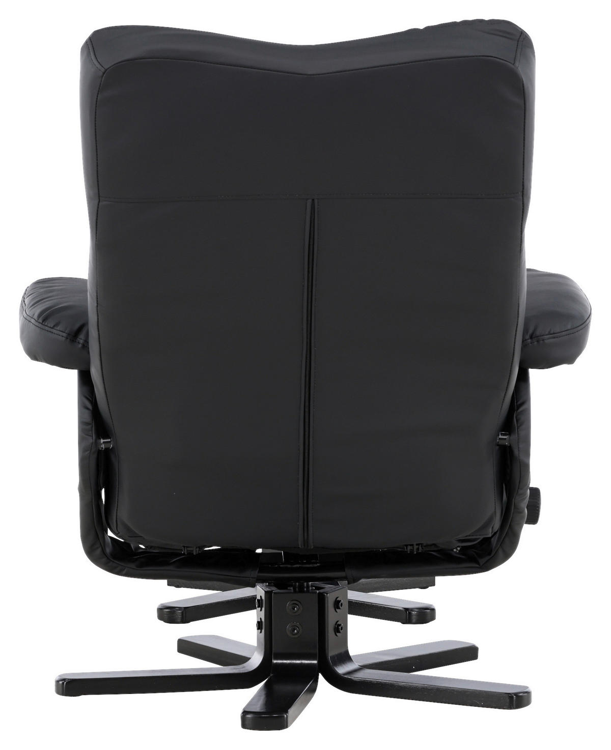 RELAXSESSELSET Lederlook (vegan)    - Schwarz, Design, Textil/Metall (78/101/90cm) - Livetastic