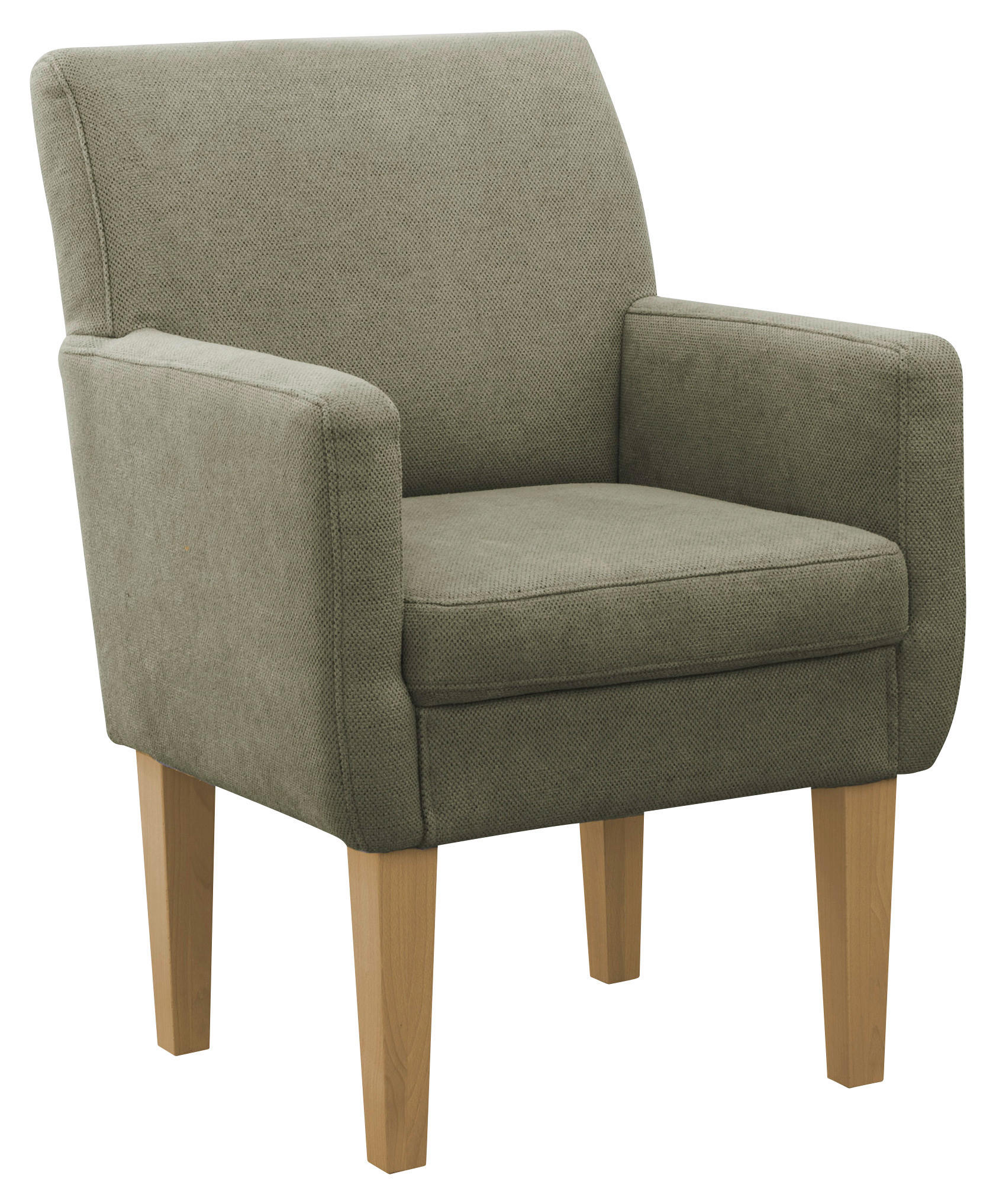 SESSEL in Flachgewebe Olivgrün  - Eichefarben/Olivgrün, KONVENTIONELL, Holz/Textil (66/97/71cm) - Sit & More