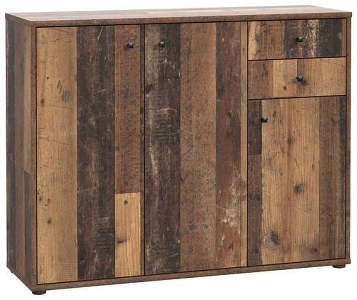 KOMMODE  in 108,8/85,5/34,8 cm  - Dunkelbraun/Graubraun, Design, Holzwerkstoff (108,8/85,5/34,8cm)