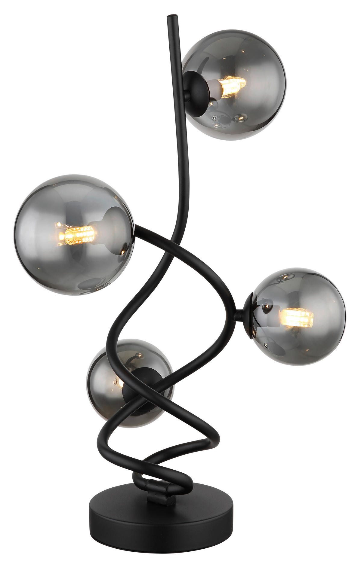 LED-TISCHLEUCHTE - Schwarz, Design, Glas/Kunststoff (15/52cm) - Globo