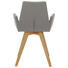ARMLEHNSTUHL in Grau, Eichefarben - Eichefarben/Grau, Design, Holz/Textil (57/88/54cm) - Lomoco ARMLEHNSTUHL in Grau, Eichefarben - Eichefarben/Grau, Design, Holz/Textil (57/88/54cm) - Lomoco
