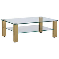 COUCHTISCH in Metall, Glas 110/70/42,5 cm  - Gelb, Design, Glas/Kunststoff (110/70/42,5cm)