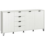 SIDEBOARD  in 182,5/90,5/40 cm  - Schwarz/Weiß, Basics, Holzwerkstoff/Metall (182,5/90,5/40cm) - Carryhome