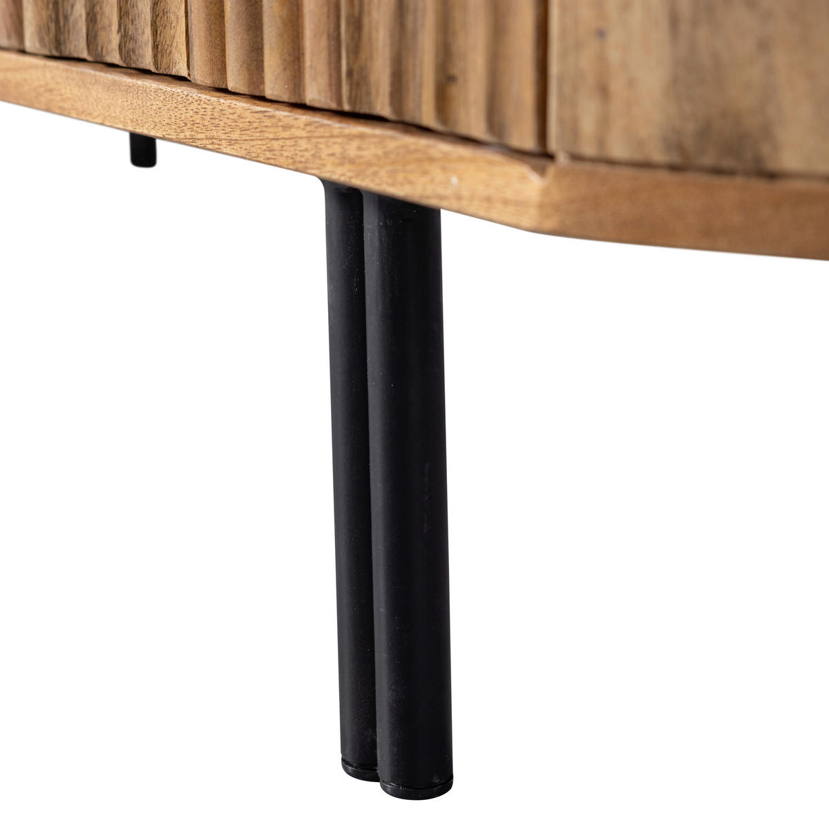LOWBOARD Effortless  in 147/50/45 cm  - Schwarz/Naturfarben, Design, Holz/Metall (147/50/45cm) - Livetastic