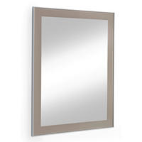WANDSPIEGEL 60/77/2 cm    in rechteckig  - Taupe, Design, Glas/Holzwerkstoff (60/77/2cm)