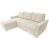 ECKSOFA in Cord Beige  155/231 cm  - Beige/Schwarz, Design, Kunststoff/Textil (155/231cm) - MID.YOU