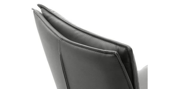 STUHL drehbar beschichtet Anthrazit, Edelstahlfarben - Edelstahlfarben/Anthrazit, Design, Textil/Metall (49/90/65cm) - Novel