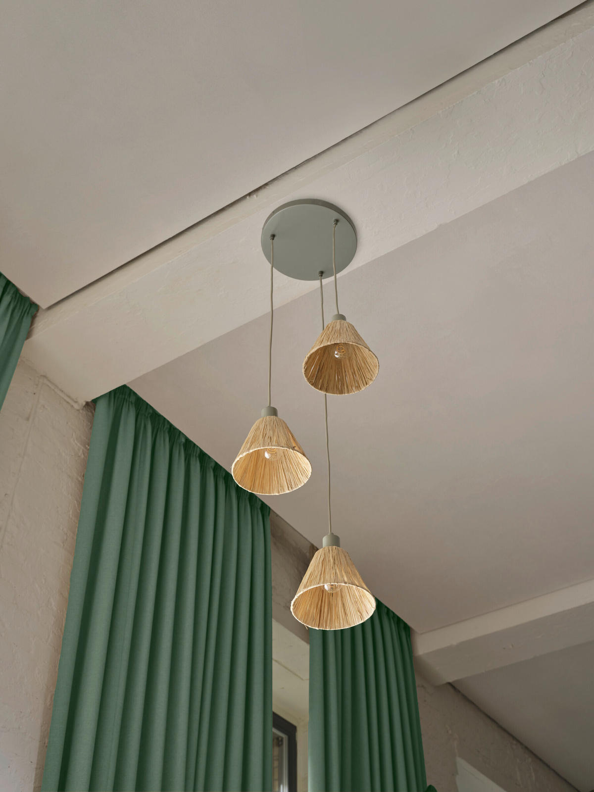 HÄNGELEUCHTE 43/125 cm  - Natur, Naturmaterialien/Metall (43/125cm) - Osram