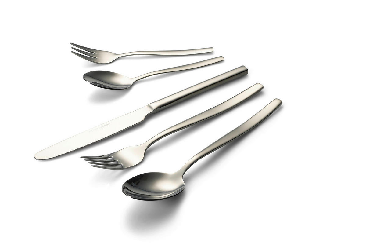 BESTECKSET Tavira 30-teilig Edelstahl  - Silberfarben, Basics, Metall (1,22kg) - Echtwerk