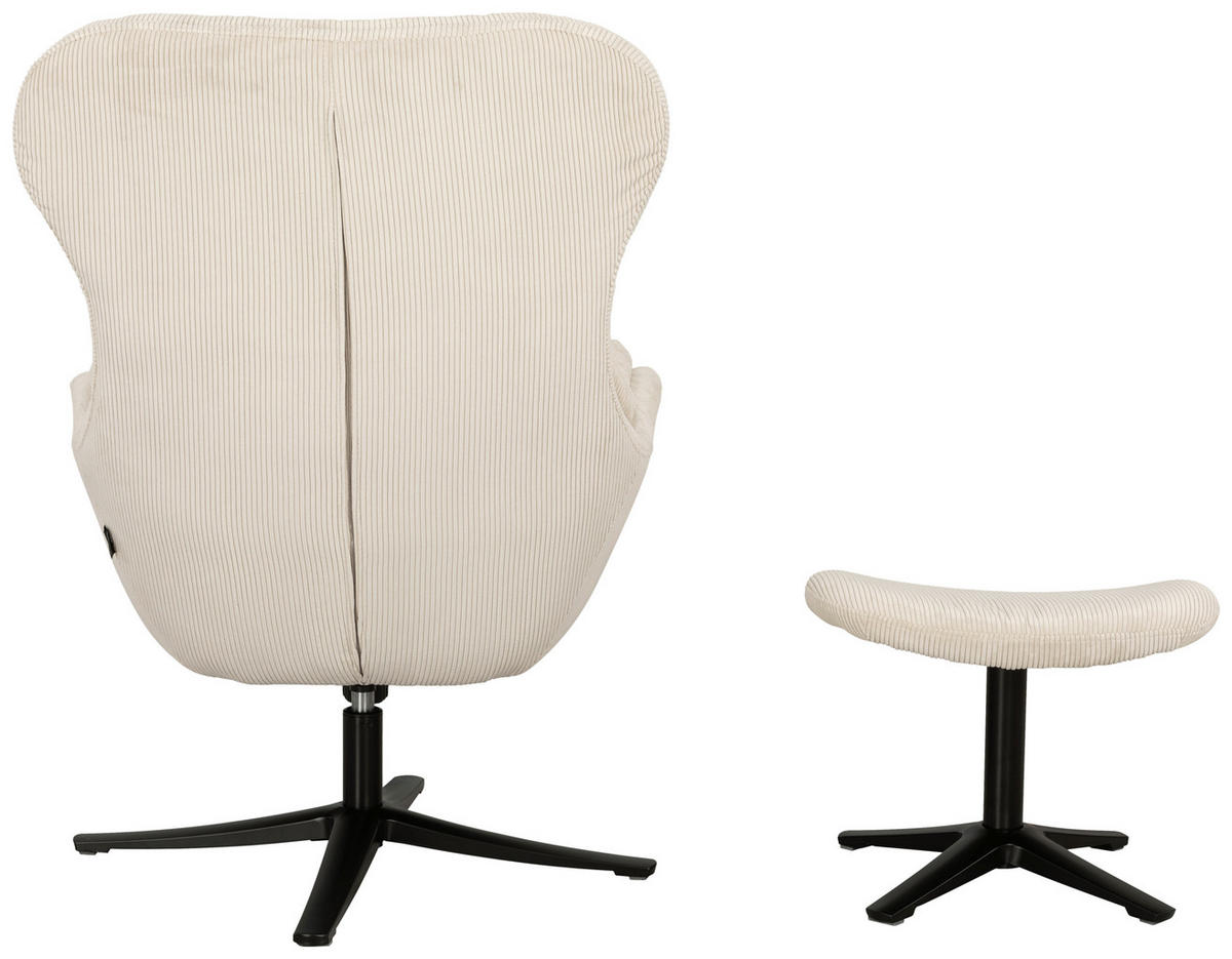 FOTEL SZETT - bézs/fekete, Modern, textil/fém (76/110/88,5cm) - Livetastic