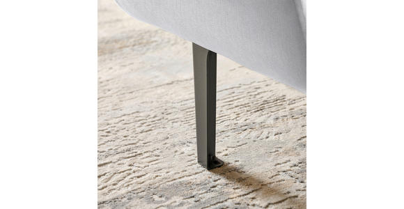 ECKSOFA in Chenille Silberfarben 311/167 cm - Silberfarben/Schwarz, Design, Textil/Metall (311/167cm) - Xora