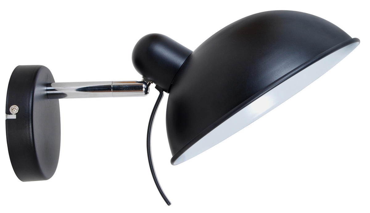 VÄGGLAMPA 21/30/14.5 cm   - svart, Basics, metall (21/30/14.5cm)