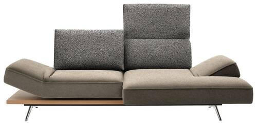 ECKSOFA in Flachgewebe Beige  - Chromfarben/Beige, Design, Holz/Textil (240/132cm) - Koinor