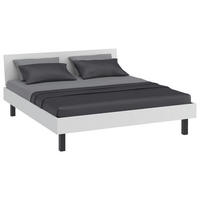 BETT 180/200 cm,  in Weiß  - Schwarz/Weiß, Design, Metall (180/200cm) - Xora