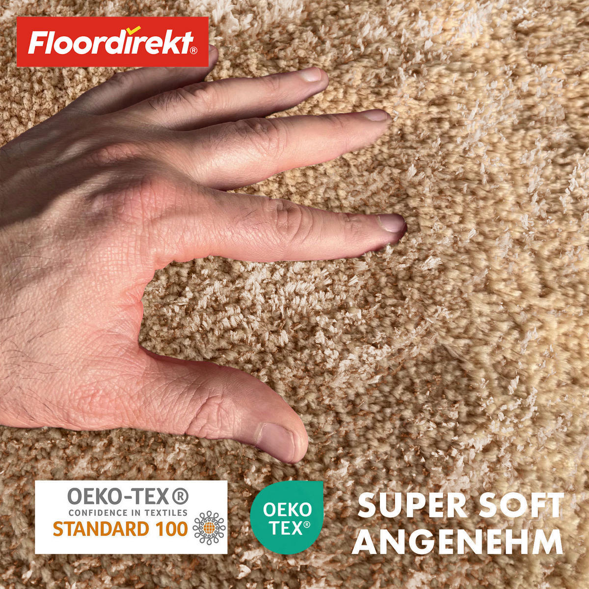 BADEMATTE SKY Beige 95 cm  - Beige, Basics, Kunststoff/Textil (95cm) - Floordirekt