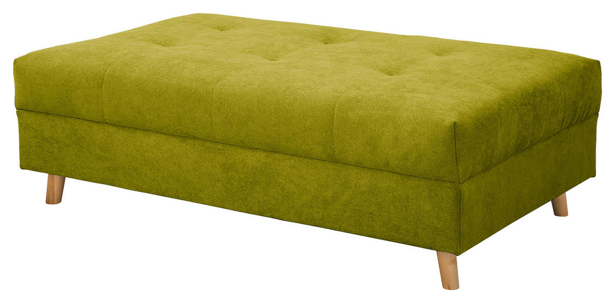 ECKSOFA inkl. Hocker Ariella in Mikrofaser Hellgrün  161/231 cm  - Naturfarben/Hellgrün, Design, Holz/Textil (161/231cm) - Livetastic
