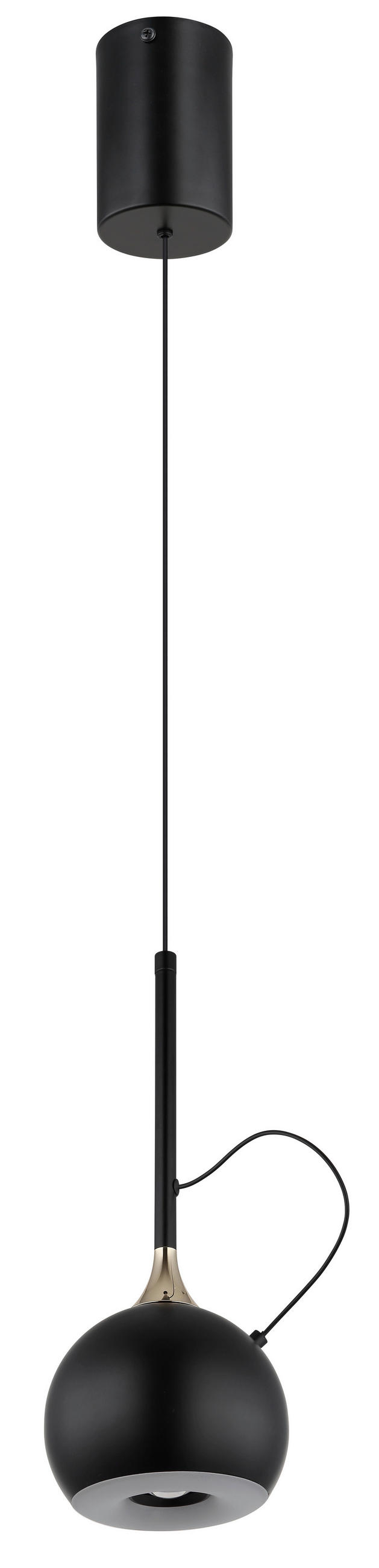 LED-HÄNGELEUCHTE 12/150 cm  - Goldfarben/Schwarzchrom, Design, Kunststoff/Metall (12/150cm) - Globo