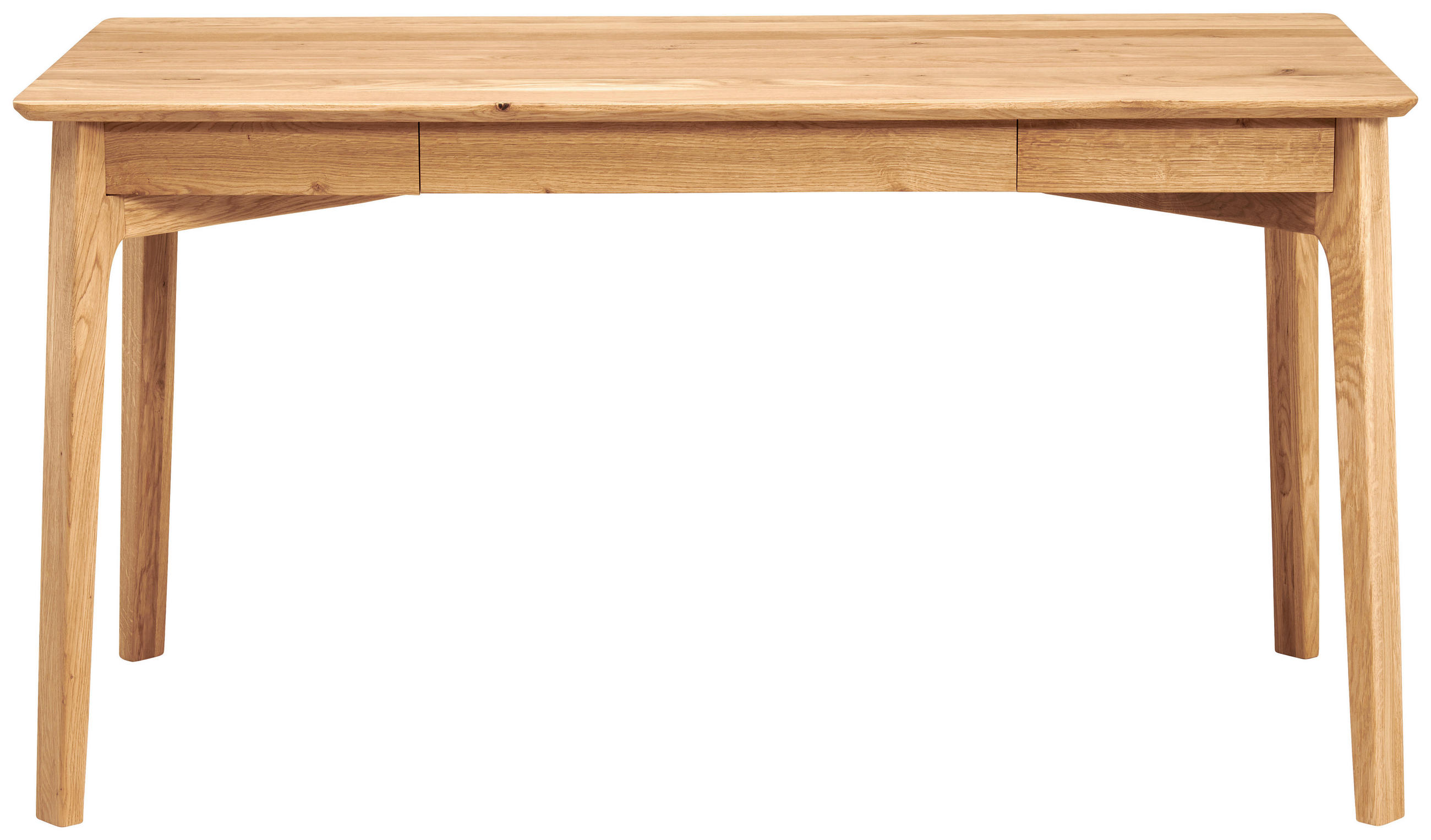 Thumbnail - Linea Natura Schreibtisch, Eiche, Holz, Eiche, massiv, 1 Schublade(n) Schubladen, rechteckig, konisch, 65x75x140 cm, Fsc...