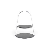CUPCAKESTÄLL 2 våningar - silver, Basics, metall/sten (24/29/40cm) - Echtwerk