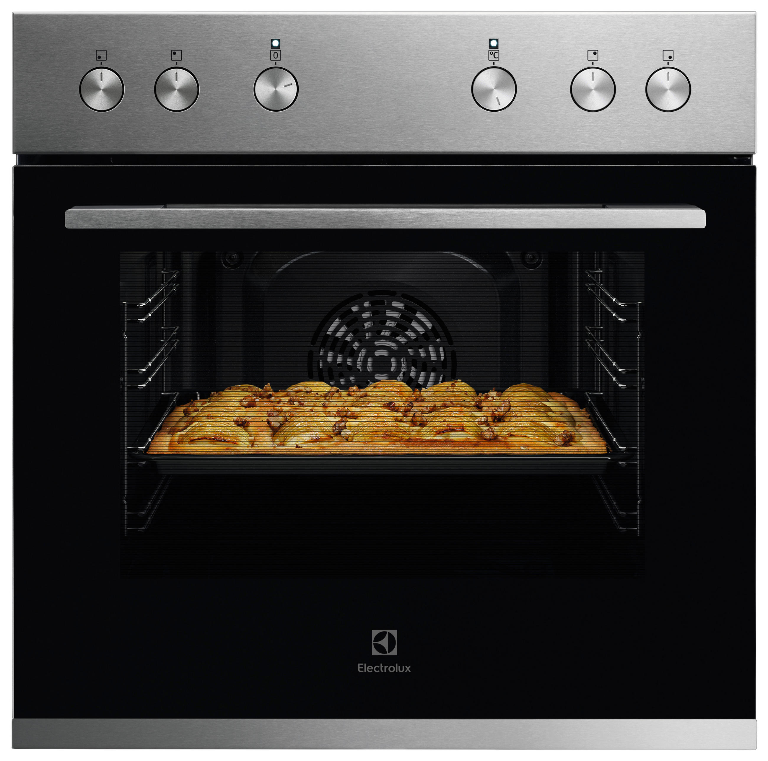 Electrolux Einbauherd Edelstahl-Design Edelstahl, Schwarz 59.5x59.8x54.8 cm