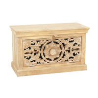 SCHUHSCHRANK Mangoholz massiv Naturfarben  - Naturfarben, Design, Holz (80/50/40cm) - MID.YOU