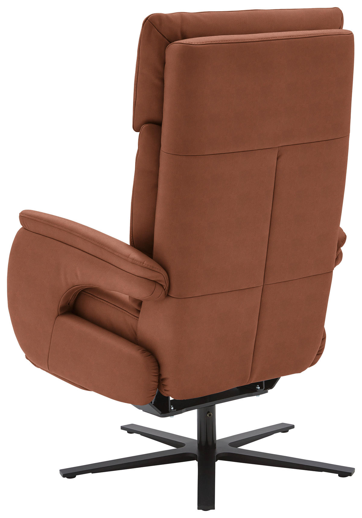 RELAXSESSEL in Leder Cognac  - Cognac/Schwarz, Design, Leder/Metall (70/117/85cm) - Dieter Knoll