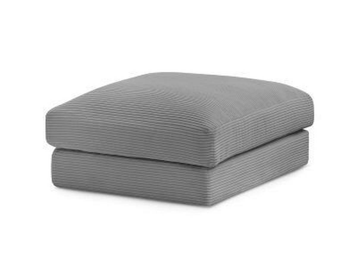 HOCKER LEONARD Cord Dunkelgrau  - Dunkelgrau/Schwarz, MODERN, Kunststoff/Textil (86/43/86cm)