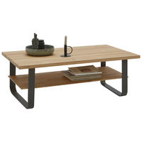 COUCHTISCH Holz, Metall 120/70/42,6 cm  - Wildeiche/Schwarz, Natur, Holz/Metall (120/70/42,6cm) - Valnatura