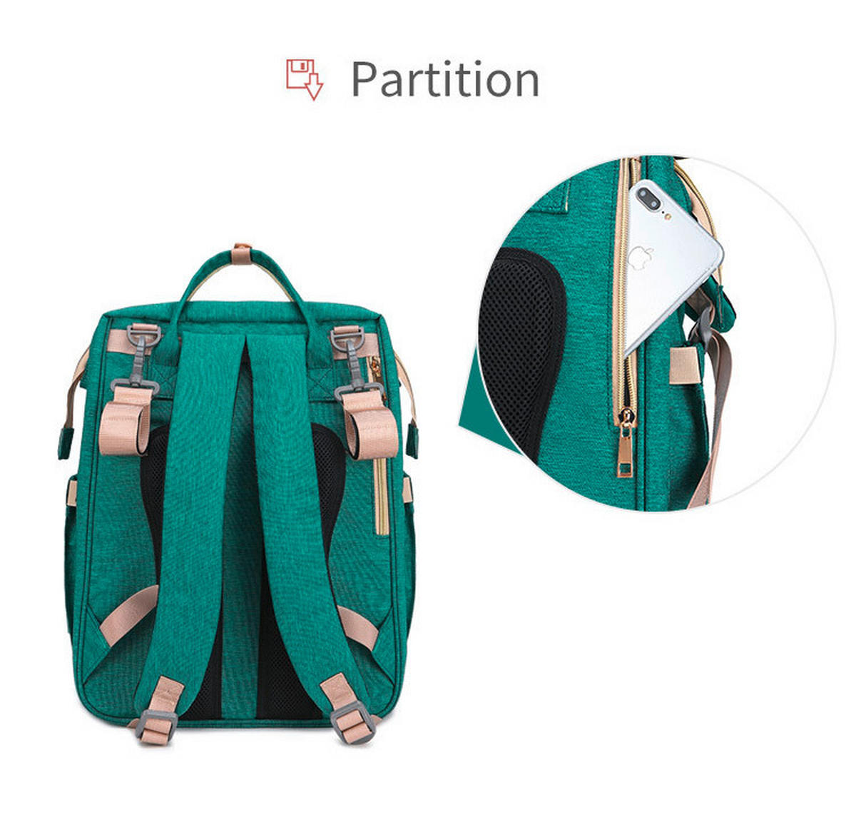 WICKELRUCKSACK Stella Bag Basic  - Altrosa, Basics, Textil (30/40/21cm)