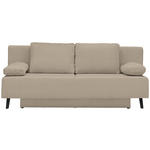 SCHLAFSOFA Spicy in Cord Hellbraun  - Hellbraun/Schwarz, MODERN, Textil/Metall (193/85/88cm) - Novel