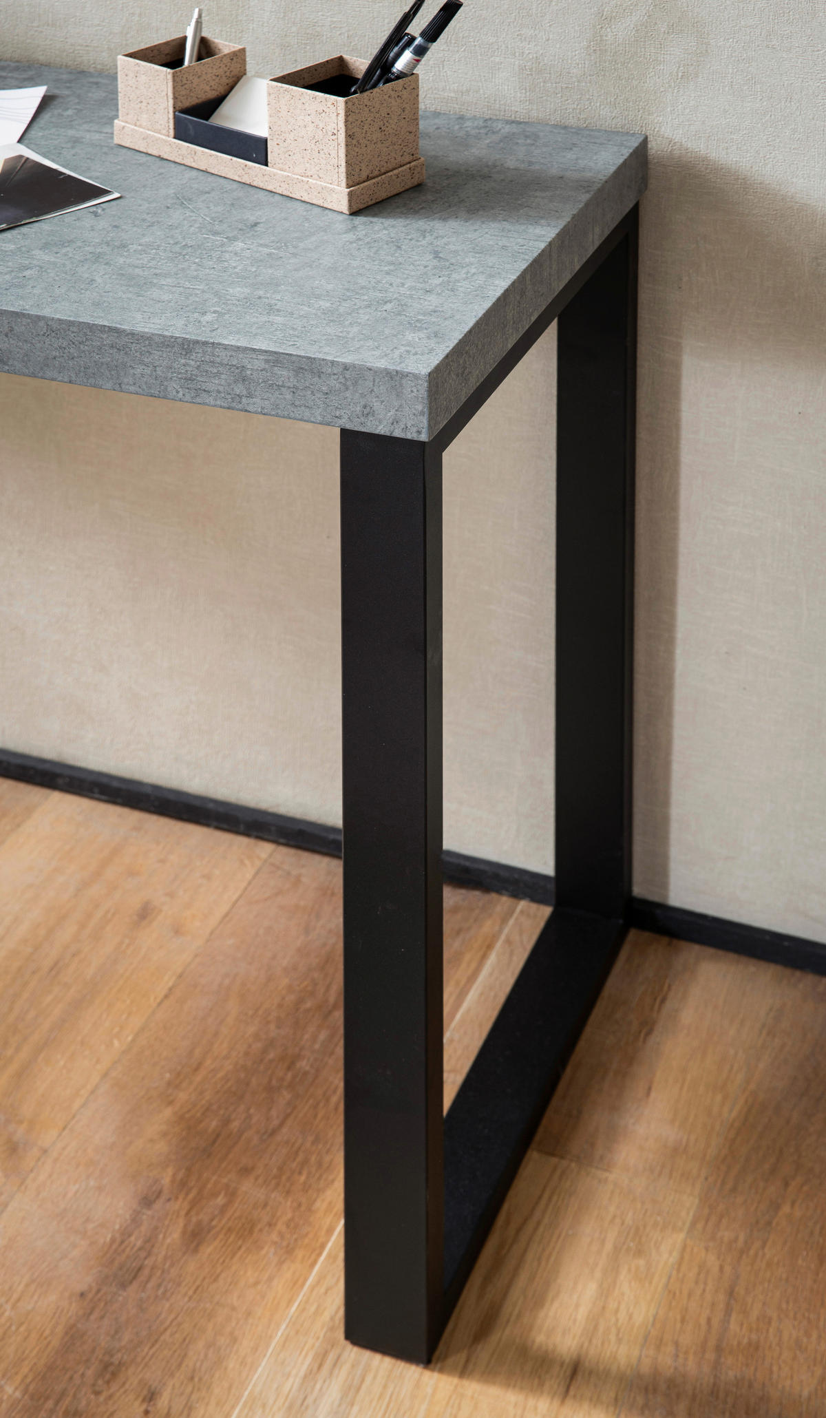 KONSOLENTISCH in Holzwerkstoff 120/40/76 cm   - Schwarz/Grau, Design, Holzwerkstoff/Metall (120/40/76cm) - MID.YOU