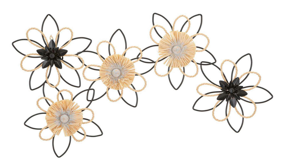 WANDDEKO    - Schwarz/Braun, Basics, Holzwerkstoff/Metall (35/60/40cm)