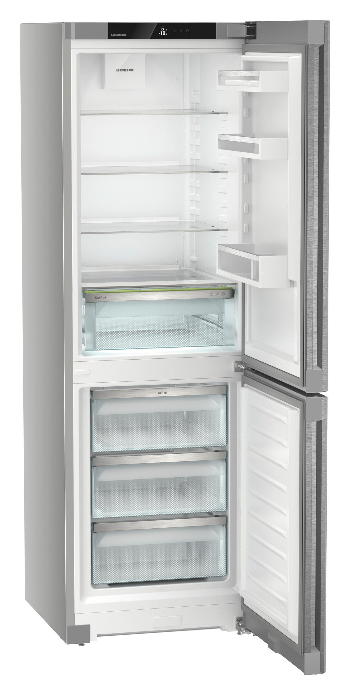 KÜHL-GEFRIER-KOMBINATION 59,7/185,5/67,5 cm CNsdc 5203  - Edelstahlfarben, Basics, Kunststoff/Metall (59,7/185,5/67,5cm) - Liebherr