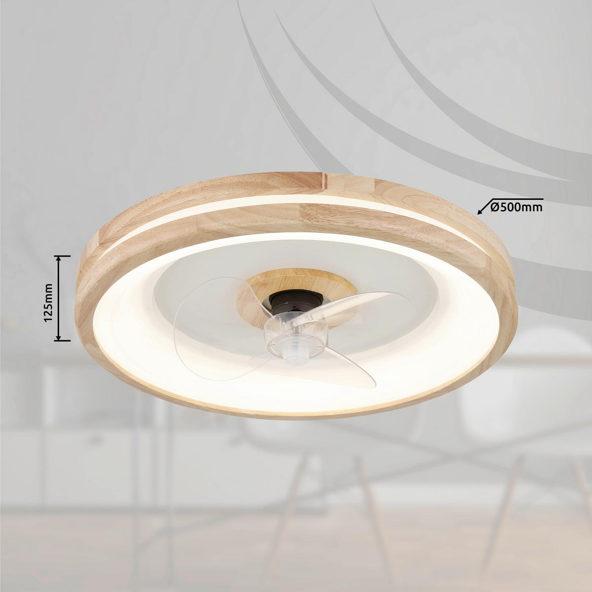 STROPNÍ VENTILÁTOR, 50/50/12,5 cm - Natur (50/50/12,5cm) - Globo