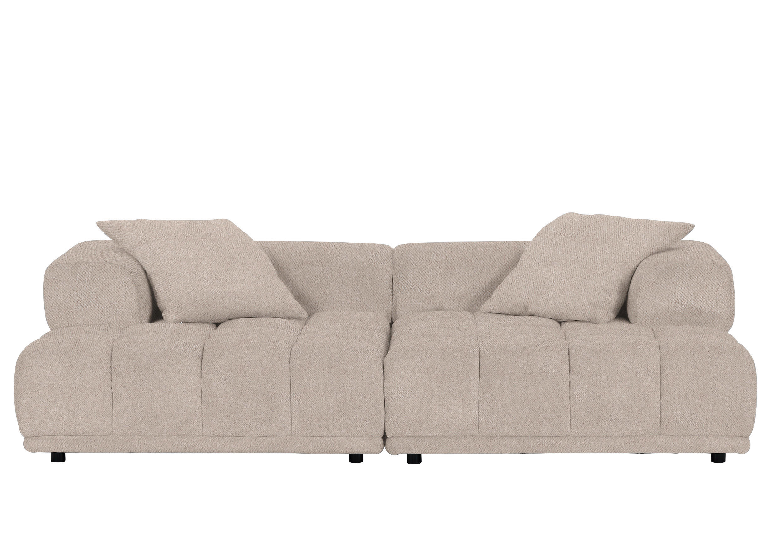 SOFAELEMENT in Flachgewebe Beige  - Beige/Schwarz, KONVENTIONELL, Kunststoff/Textil (125/66/155cm) - Carryhome