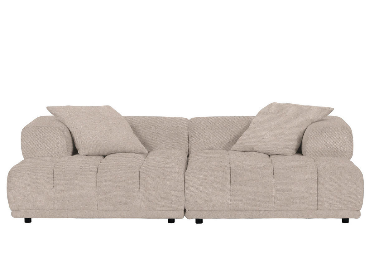 SOFAELEMENT in Flachgewebe Beige  - Beige/Schwarz, KONVENTIONELL, Kunststoff/Textil (125/66/155cm) - Carryhome