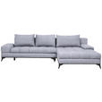 ECKSOFA  in Webstoff Hellgrau  315/212 cm  - Hellgrau/Schwarz, Design, Textil/Metall (315/212cm) - Carryhome