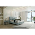 BOXSPRINGBETT 200/200 cm,  in Hellblau, Matratze, H3 + H3 = fest  - Schwarz/Hellblau, Design, Kunststoff/Textil (200/200cm) - Dieter Knoll
