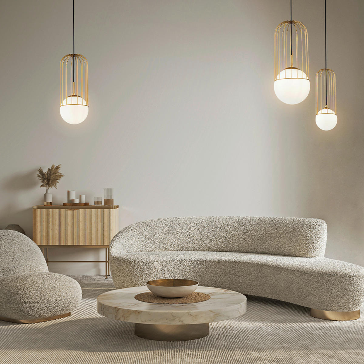 PENDELLAMPA 15/37,5 cm  - guldfärgad, Basics, metall/glas (15/37,5cm) - MAYTONI