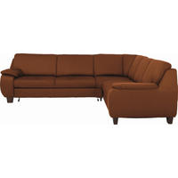 WOHNLANDSCHAFT Rostfarben  - Rostfarben/Dunkelbraun, KONVENTIONELL, Holz/Textil (274/244cm) - Beldomo System