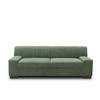 3-SITZER-SOFA in Mikrofaser Grün  - Wengefarben/Grün, Design, Holz/Textil (212/74/85cm) - MID.YOU