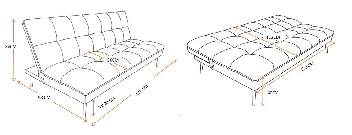SCHLAFSOFA in Samt Hellgrau  - Hellgrau/Schwarz, MODERN, Textil/Metall (178/84/98cm) - MID.YOU
