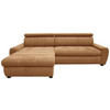 ECKSOFA in Webstoff Orange  - Weiss/Schwarz, Design, Kunststoff/Textil (276/173cm) - Stylife