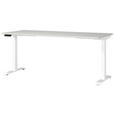 SCHREIBTISCH höhenverstellbar  - Hellgrau/Weiß, MODERN, Holzwerkstoff/Metall (180/80/72-118cm) - Novel