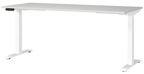 SCHREIBTISCH höhenverstellbar  - Hellgrau/Weiß, MODERN, Holzwerkstoff/Metall (180/80/72-118cm) - Novel