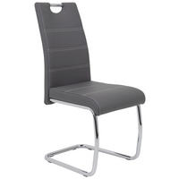 SCHWINGSTUHL  in Lederlook  - Chromfarben/Weiß, Design, Textil/Metall (43/98/59cm) - Carryhome
