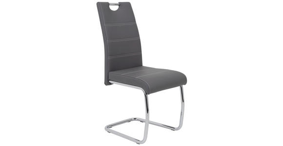 SCHWINGSTUHL in Lederlook - Chromfarben/Weiß, Design, Textil/Metall (43/98/59cm) - Carryhome